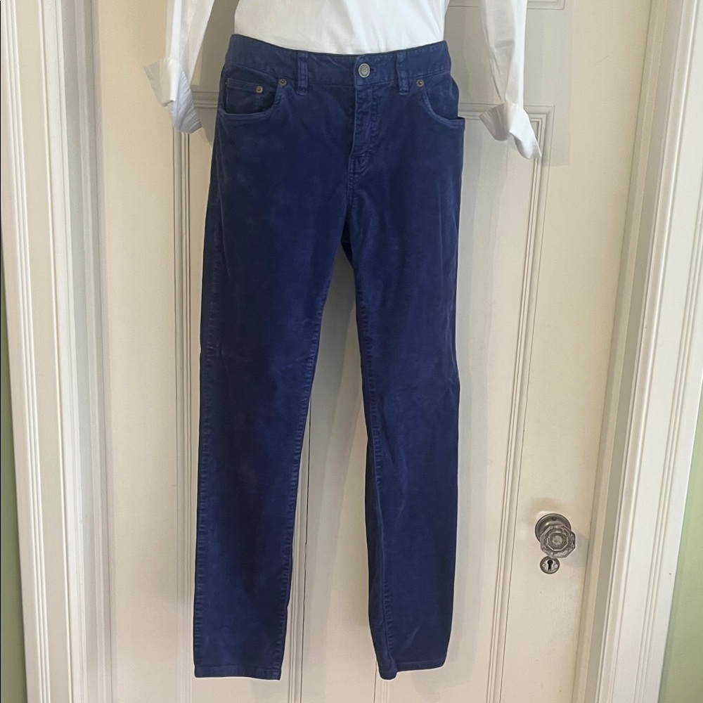 Vineyard Vines Women's Blue Straight Leg  Corduroy Pants